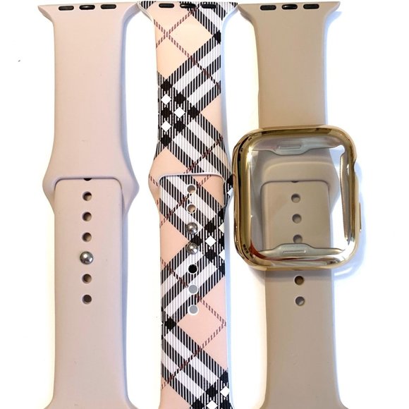 Plaid Band Set 44mm 42mm 40mm 38mm SE Apple Watch - Picture 1 of 4